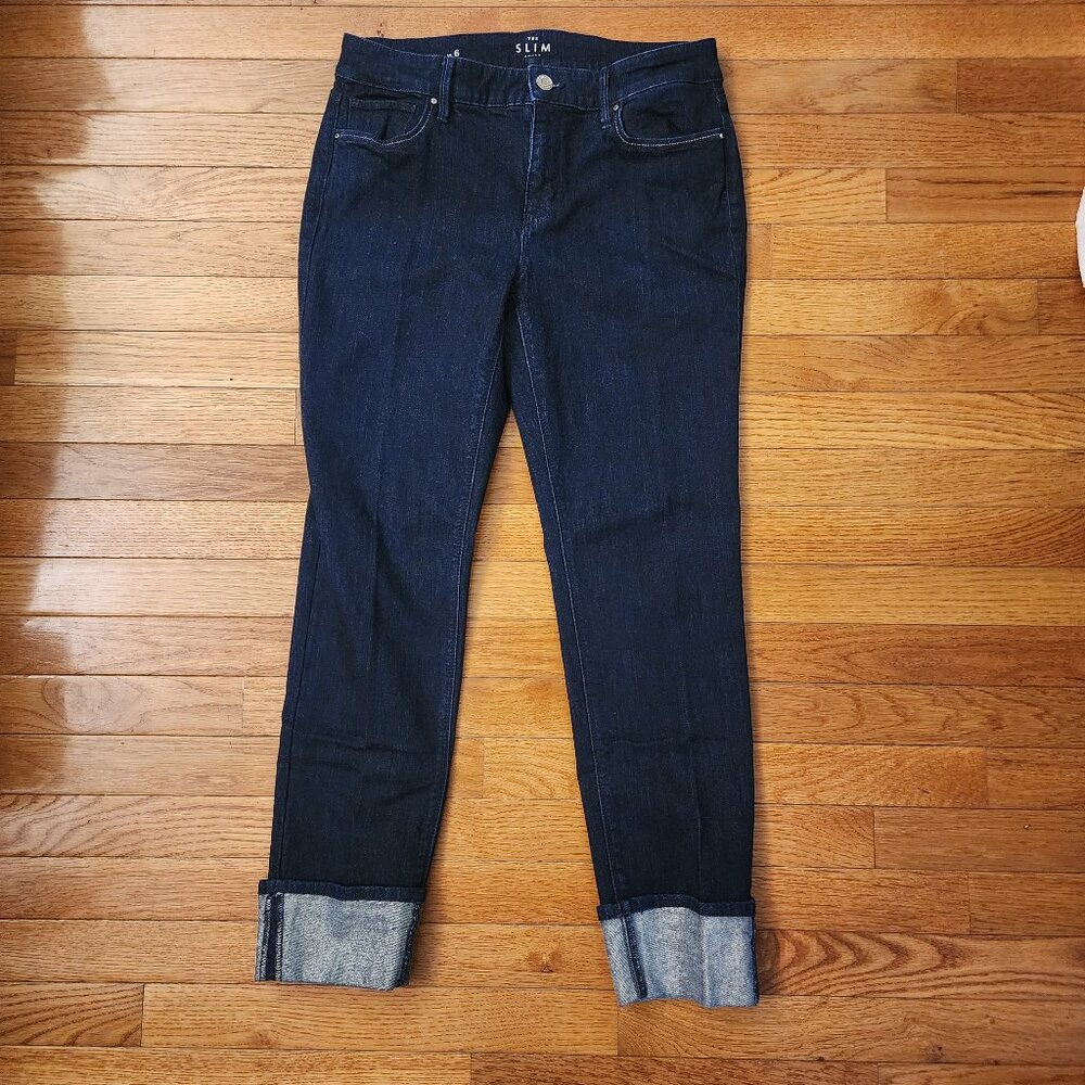 White House Black Market Slim Ankle Dark Blue Denim Jeans